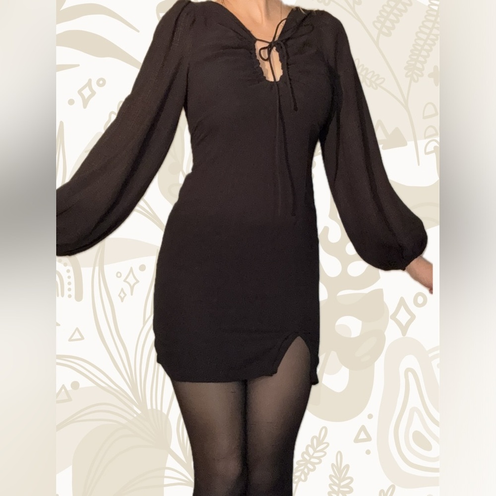 Princess Polly Puff Sleeve Black Dress